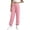 Pink, variant on LEAVINGSUO Wide Leg Sweatpants for Women Casual Solid Color Pants Pocket Elastic Waist Comfortable Long Pants Blue S