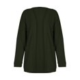 thumbnail image 3 of Gibobby Cárdigan para dama Blusas de manga larga abombadas con volantes y cuello en V para mujer estilo túnica de encaje casual holgadas con puños fruncidos(Verde,CH), 3 of 5