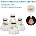 thumbnail image 4 of Ksports LED Badminton Shuttlecocks Feather 4 Pack Tube − Glow in the Dark Birdies, 4 of 7