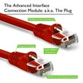 thumbnail image 2 of Huetron™ 10-Pack Cat 5e Ethernet Snagless RJ45 Patch Computer LAN Network Cord Cable (0.5 ft/RED)), 2 of 6