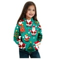 thumbnail image 4 of Tfken Christmas Hoodies For Toddler Boys Soft Hooded Snowman Print Sweatshirt Winter Green Tops Size 5-6 Years, 4 of 4