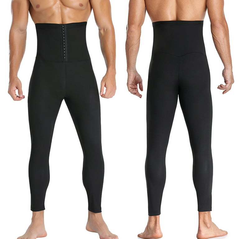 Jinzhaolai New Men Sauna Leggings Compression Slimming Leggings Fat Burning  Thermo Sweat Pants Thigh Slimmer Waist Trainer Body Shaper