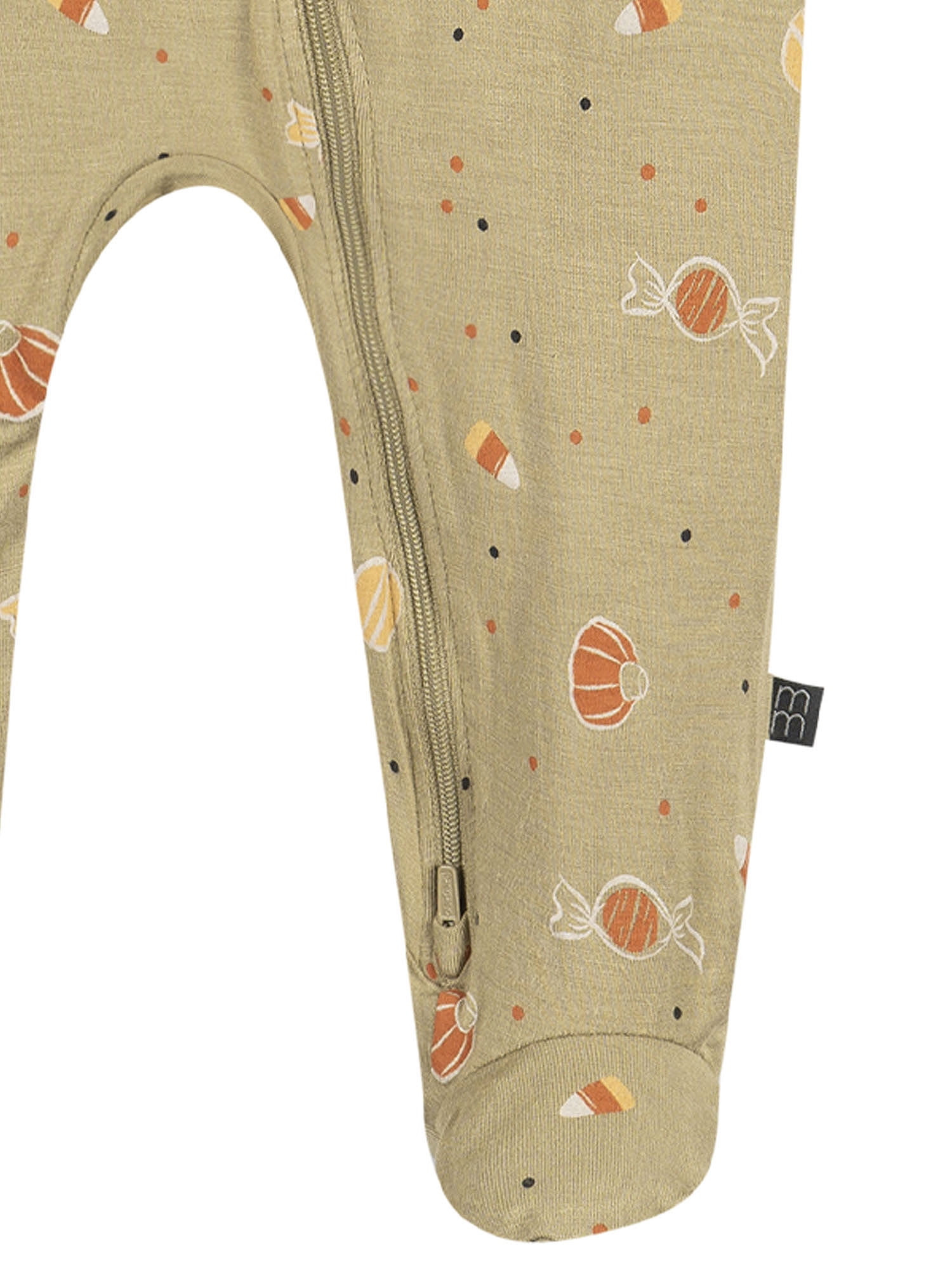 Modern Moments by Gerber Neutral Two-Way Zip Halloween Viscose Sleep ´N Play Footed Pajama , Sizes Newborn - 6/9 Months