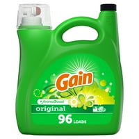 Gain Original HE, Liquid Laundry Detergent, 150 Fl Oz 96 loads