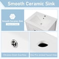 thumbnail image 5 of Euroco 24-Inch Freestanding Bathroom Vanity with Ceramic Sink, Soft-Close Drawers and Cabinet, Vintage-Inspired Design, 5 of 9