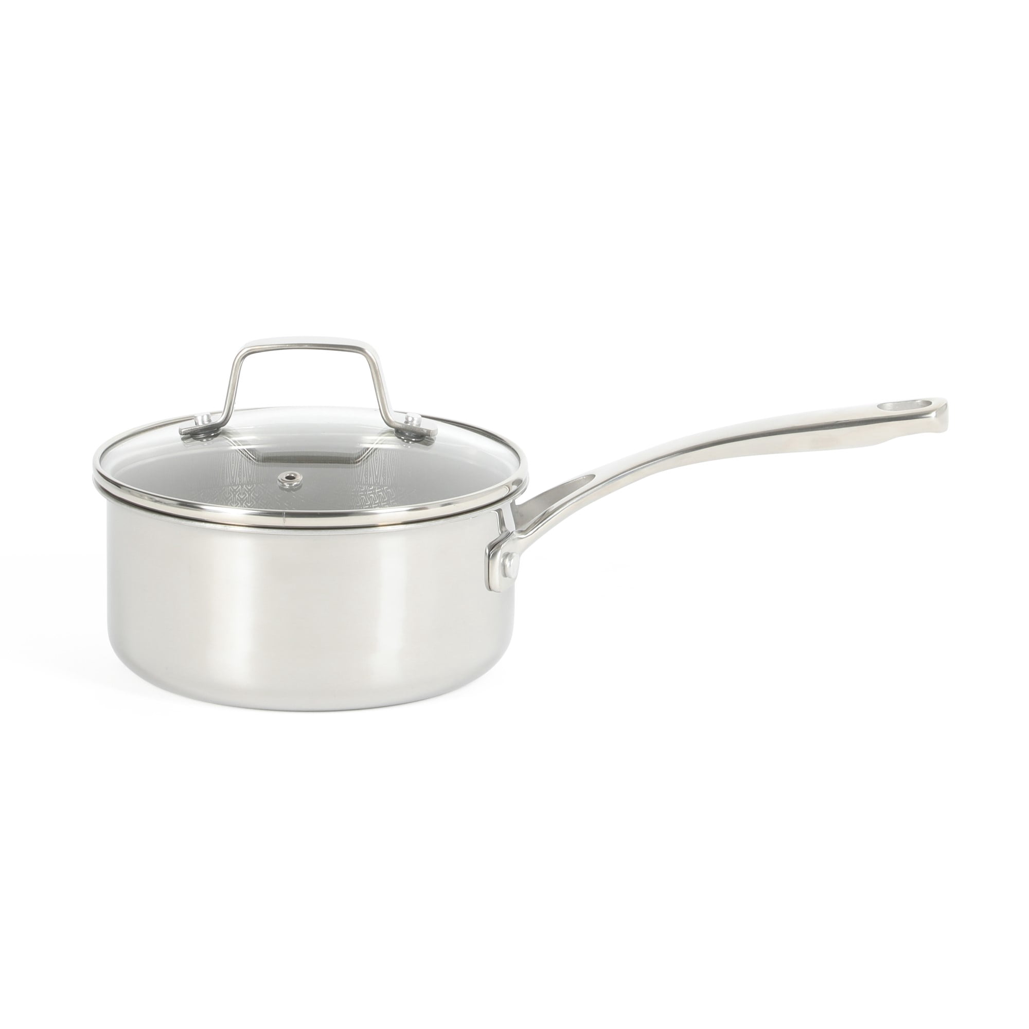 Martha Stewart Badgley Hybrid Nonstick 10 Piece TriPly Stainless Steel Pots and Pans Non-Toxic Cookware Set