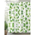 thumbnail image 2 of Shower Curtains Green Leaf Vine Bath Curtain White Backgrund Waterproof Bathroom Shower Curtain Set with Hooks Decoration 72 x 72 Inches, 2 of 7
