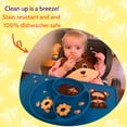 thumbnail image 3 of Silly Goose Silicone Baby Feeding Set with Cute Bib, Suction Divided Plate, Open Top Cup, and Travel Placemat, Cute Bear Design, Baby Led Weaning Supplies for Babies and Toddlers, Dishwasher Friendly, 3 of 7