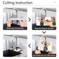 thumbnail image 5 of Yayeee Faucet Mat for Kitchen Sink 30" Diatomite Long Splash Guard Pad, Black Flowers, 5 of 7