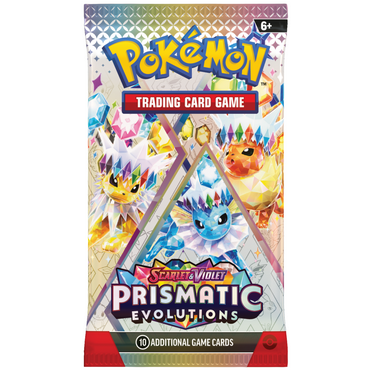 Pokemon SV8.5 Scarlet and Violet Prismatic Evolutions Booster Pack | Vaporeon, Jolteon and Flareon