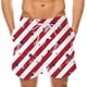 thumbnail image 1 of Pantalones cortos con estampado de bandera a rayas del Día de la Independencia para hombre Pantalones de playa con cintura elástica Pompotops  oipoqjl40689, 1 of 4