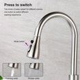 thumbnail image 4 of Grifo de cocina 304 Acero inoxidable Rotación de 360 ​​grados Rotación de agua Pulverizador reemplazable DIY Baño Montado Aerosol Accesorio Accesorio Cepillado Jumpingount HA012043-01, 4 of 7