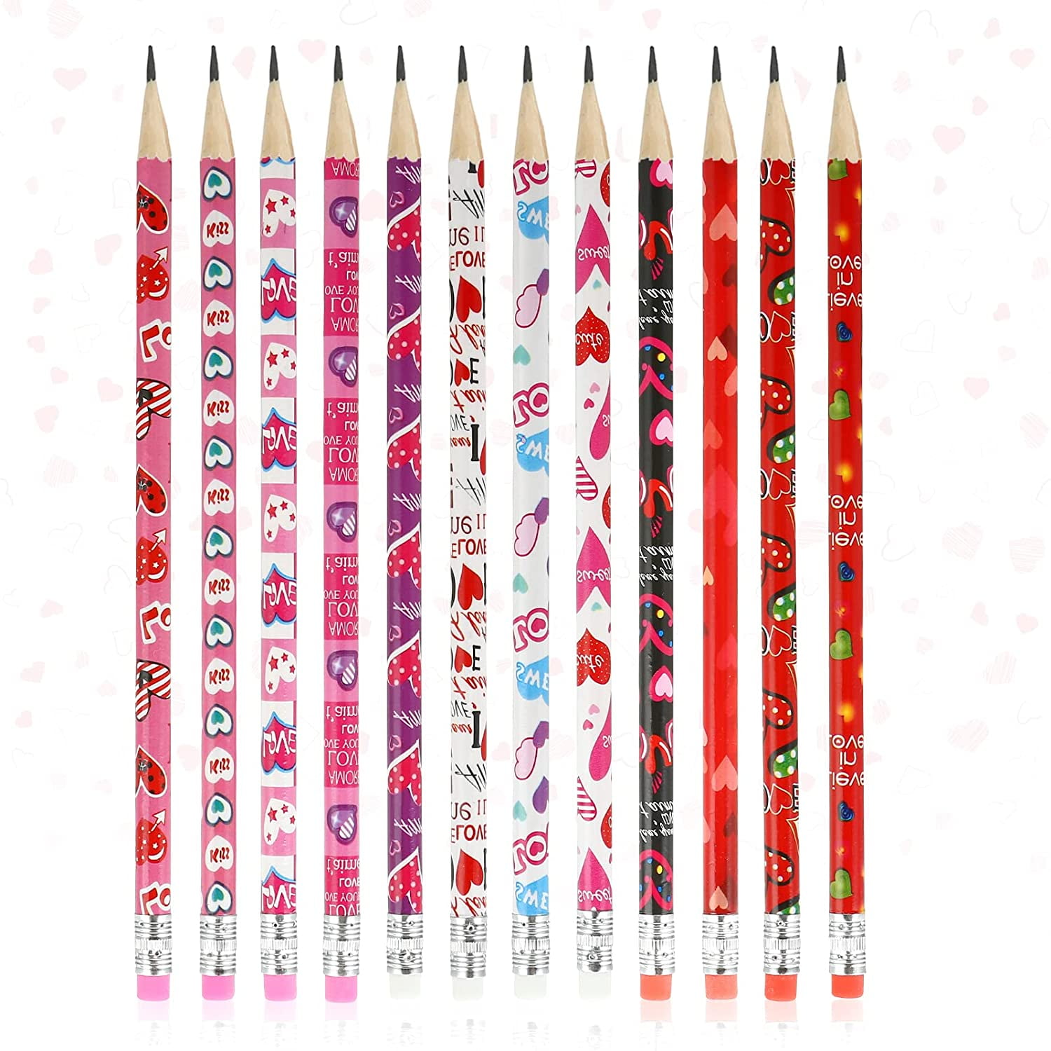 STOBOK 200 Pcs Love Pencil Valentines Pencils Bulk Heart-pattern Designed  Pencils Wooden Drawing Pencils School Pencils Professional Kids Pencils  Cute