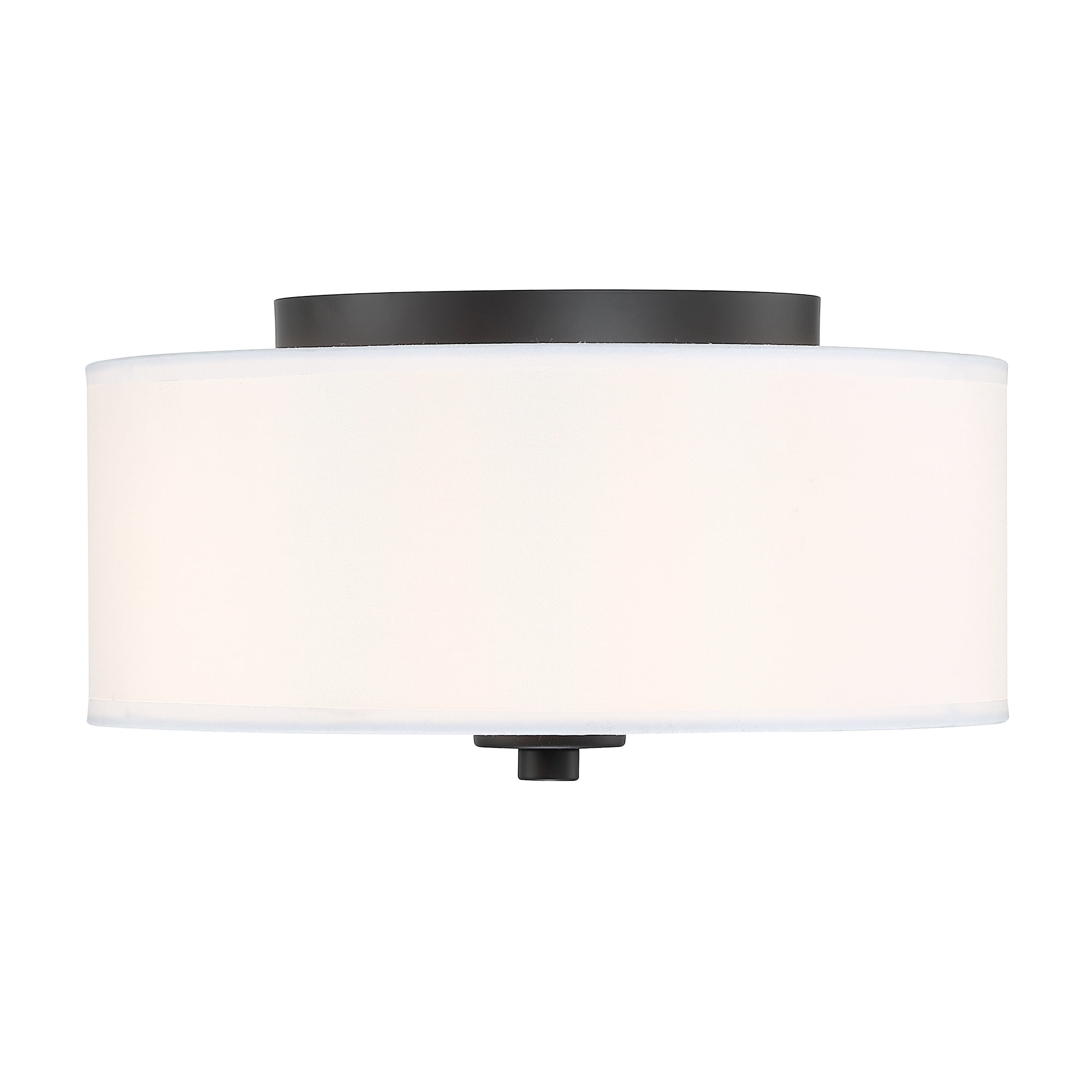 11.81" 2-Light Flush Mount Ceiling Light Modern Kitchen Light Fixture with Fabric Shade for Bedroom, Living Room, Dining Room, Hallway, E26