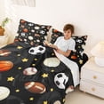 thumbnail image 3 of Erosebridal Ball Games Kids Queen Sheet Sets,Football Sport American Rugby Print Baseball Lovers Bed Set 4-Piece, 3 of 6