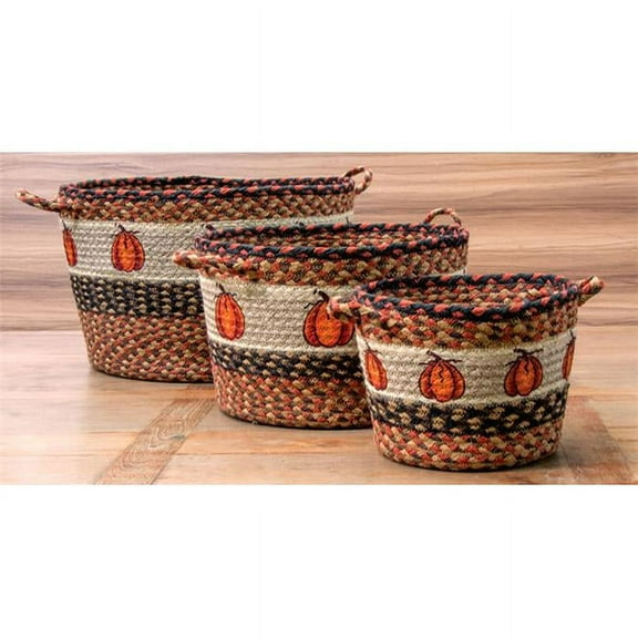 36-UBP222HPMD Medium Printed Utility Basket, Harvest Pumpkin