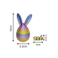 thumbnail image 2 of 2PC 5CM Rabbit + 10CM Egg 3D Printed Rabbit Egg Keychain With Movable Joints For Easter Decorative Craft Gifts, 2 of 2