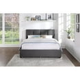 thumbnail image 6 of Pemberly Row Modern Textured Fabric Full Platform Bed in Gray, 6 of 7