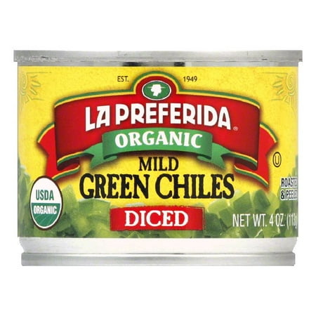 La Preferida Diced Mild Green Chiles, 4 OZ (Pack of