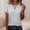 (Fashion 1)Gray, variant on Women's Striped Print Fashion Cross-Neckline T-Shirt Summer Casual and Fashionable V-Neck Short Sleeve Top