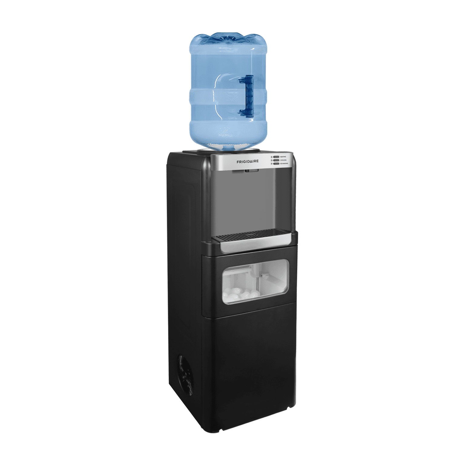Frigidaire 3-in-1 Water Cooler Dispenser with Built-in Ice Maker – Hot & Cold, 5 Gallon, Black