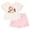 Pink / white, horses, variant on John Deere Horse T-Shirt and French Terry Wrap Skort Gingham Toddler to Big Kid