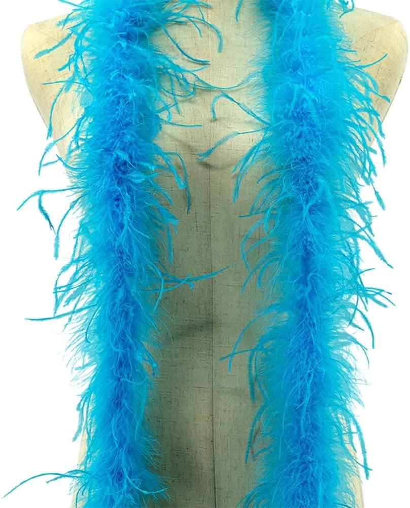 Wholesale 10 20PCS 6Ply Ostrich Feathers Boa Multicolor Fluffy Ostrich Feather  Boas Scarf for Wedding Party