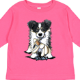 thumbnail image 4 of Inktastic Tri-color Border Collie Boys or Girls Long Sleeve Toddler T-Shirt, 4 of 5