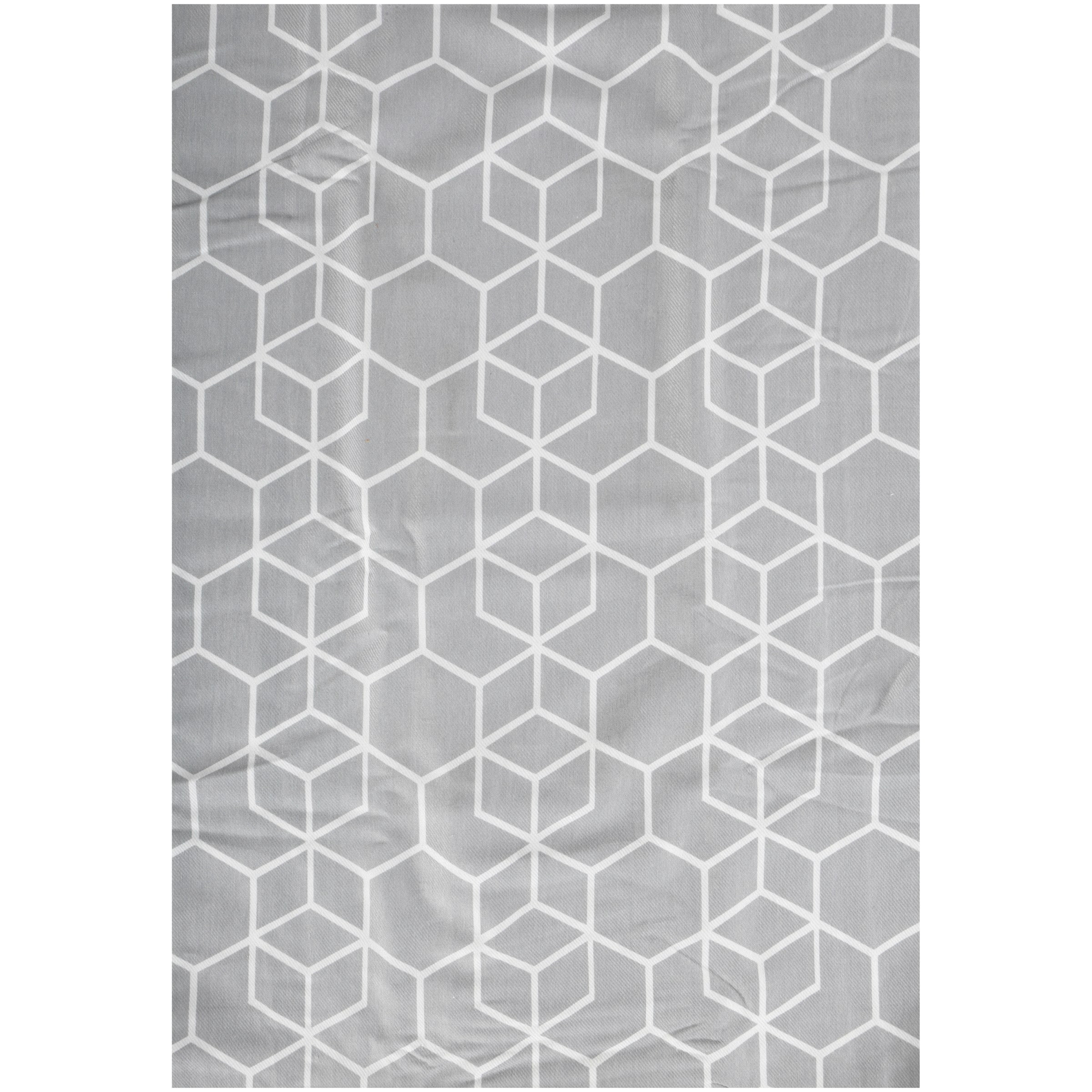 Better Homes & Gardens Hexagon Trellis Bath Set with Shower Curtain & Hooks, 13 Piece