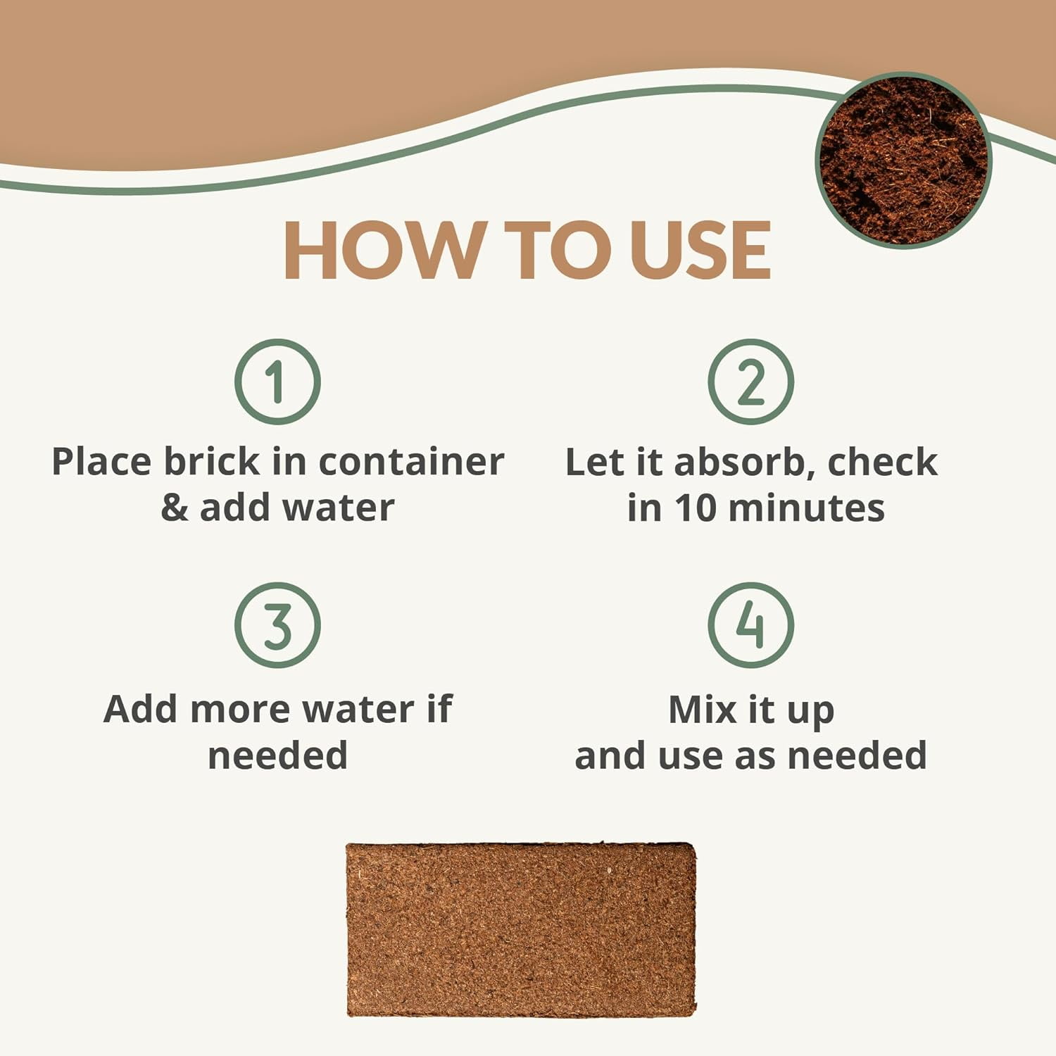 20-Pack Organic Coco Coir Bricks, 650g OMRI Listed Coconut Coir for Planting & Gardening