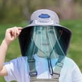 thumbnail image 4 of Xfvqtps Kids Sun Hat with Neck Flap Cooling Fan Hat Solar Power USB Charging Adjustable Strap Large Brim Beach Hats with Fans Summer Hat, 4 of 5