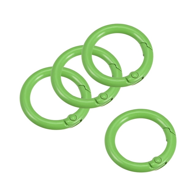 Unique Bargains Round Spring O Rings, 27mm/ 1.06' Trigger Buckle Snap for DIY Green 4Pack