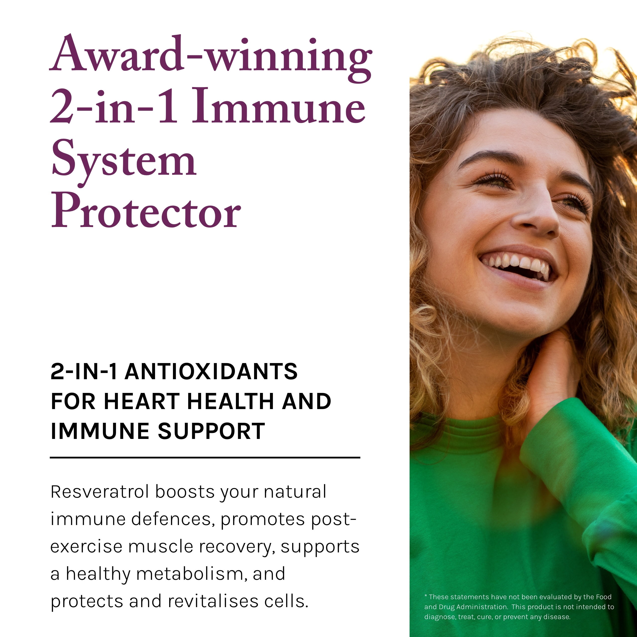 Reserveage Beauty, Resveratrol 500 mg with Pterostilbene, Antioxidant Supplement for Immune Support & Heart Health, Supports Healthy Aging, Paleo, Keto, 60 Capsules (60 Servings)
