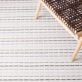 thumbnail image 6 of SAFAVIEH Montauk Gertrude Striped Cotton Area Rug, Ivory/Grey, 6' x 6' Round, 6 of 8