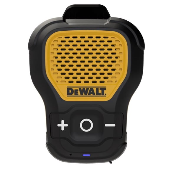 Mini altavoz DeWalt inalámbrico Bluetooth portátil, paquete de 1 paquete, negro/amarillo