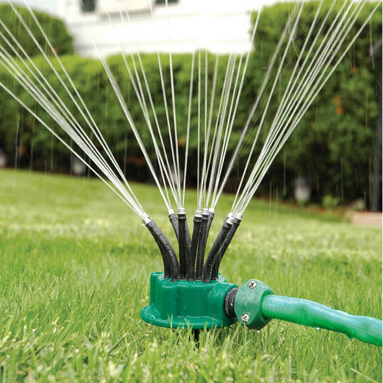 Flower Shape Head Water Spray Head 360 Multi Directional Lawn Sprinkler Precision Garden Irrigation Rotating Multi Arm for Hose Yard Grass Roof Cooling(4PCS)