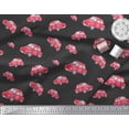 thumbnail image 2 of Soimoi Black Silk Fabric Car Transport Decor Fabric Printed Yard 42 Inch Wide, 2 of 3