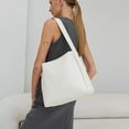 thumbnail image 2 of Stylago 2pcs Shoulder Purses for Women Adjustable Strap Soft Leather Handbag Stylish Tote Work Cellphone Underarm Bag Set White, 2 of 7