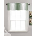 thumbnail image 3 of Sage Green White Ombre Kitchen Valances for Windows Farmhouse Linen Window Valance Curtain for Living Room Window Treatment Minimalist Gradient Farmhouse Valance Rod Pocket Topper Drape, 60 x 18 Inch, 3 of 6