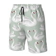 thumbnail image 2 of Yiaed White Birds Print Men's Swim Trunks with Lining Quick Dry Sports Shorts Beach Shorts Boardshorts-XX-Large, 2 of 5