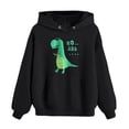 thumbnail image 5 of Tfken Toddler Teen boys Hoodies Size 3-4 Years Casual Long Sleeve Hooded Sweatshirt Dinosaur Print Warm Black Tops, 5 of 6