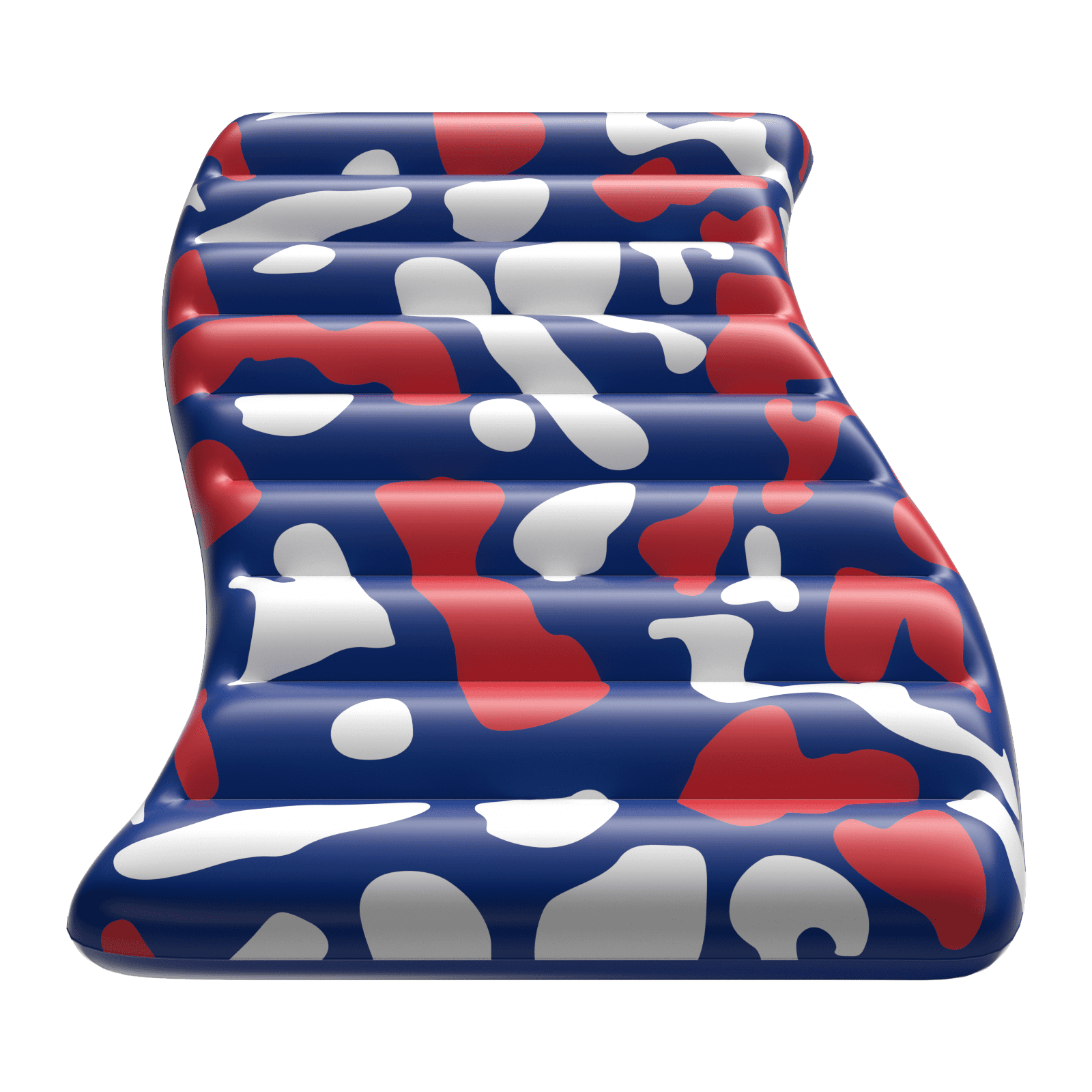 Koolwaves Red, White and Blue Inflatable Pool Lounger, Ages 8 & up, Unisex