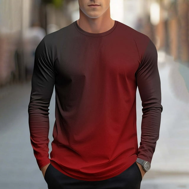 ZMFXJPE sous-Vêtement à Manches Longues pour Hommes Chemises de Course à Manches Longues pour Hommes Chemises Athlétiques à Manches Longues pour Hommes Chemises à Manches Longues pour Hommes (Rouge,TTG)