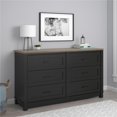 thumbnail image 2 of Ameriwood Home Commode à 6 Tiroirs Sculpter en Noir, 2 of 18