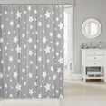 thumbnail image 2 of Manfei Modern Stars Shower Curtain 72Wx78L,Cartoon Galaxy Theme Bath Curtain,Gray White, 2 of 5