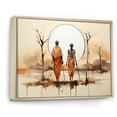 thumbnail image 2 of Designart "Bushmen of Kalahari African Indigenous People II" People Framed Wall Art - Global Orange African Tribal Hallway Framed Wall Art Decor, 2 of 6