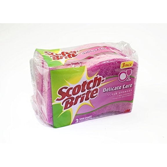 3m 3 Count Scotch-Brite Delicate Care Scrub Sponges DD-3