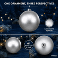 thumbnail image 4 of Set of 1 Christmas Ornament Ball for Christmas Tree, 4.72 Inch Large Hanging Ornament for Home Holiday Display Xmas Party Fireplace Stair Wreath Indoor Decorations, 4 of 7