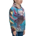 thumbnail image 3 of Balery Cute Underwater Axolotl Pattern Boys Hoodie, Youth Pullover Hooded Sweatshirt, Kangaroo Pocket Hoodie for Kids Girls -X-Large, 3 of 6