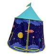 thumbnail image 1 of Jugar para niños Tent Prince Castle Centable Playroom portátil Playhouse Indian Regalo de cumpleaños para la guardería Fiesta de cumpleaños de azul, 1 of 8
